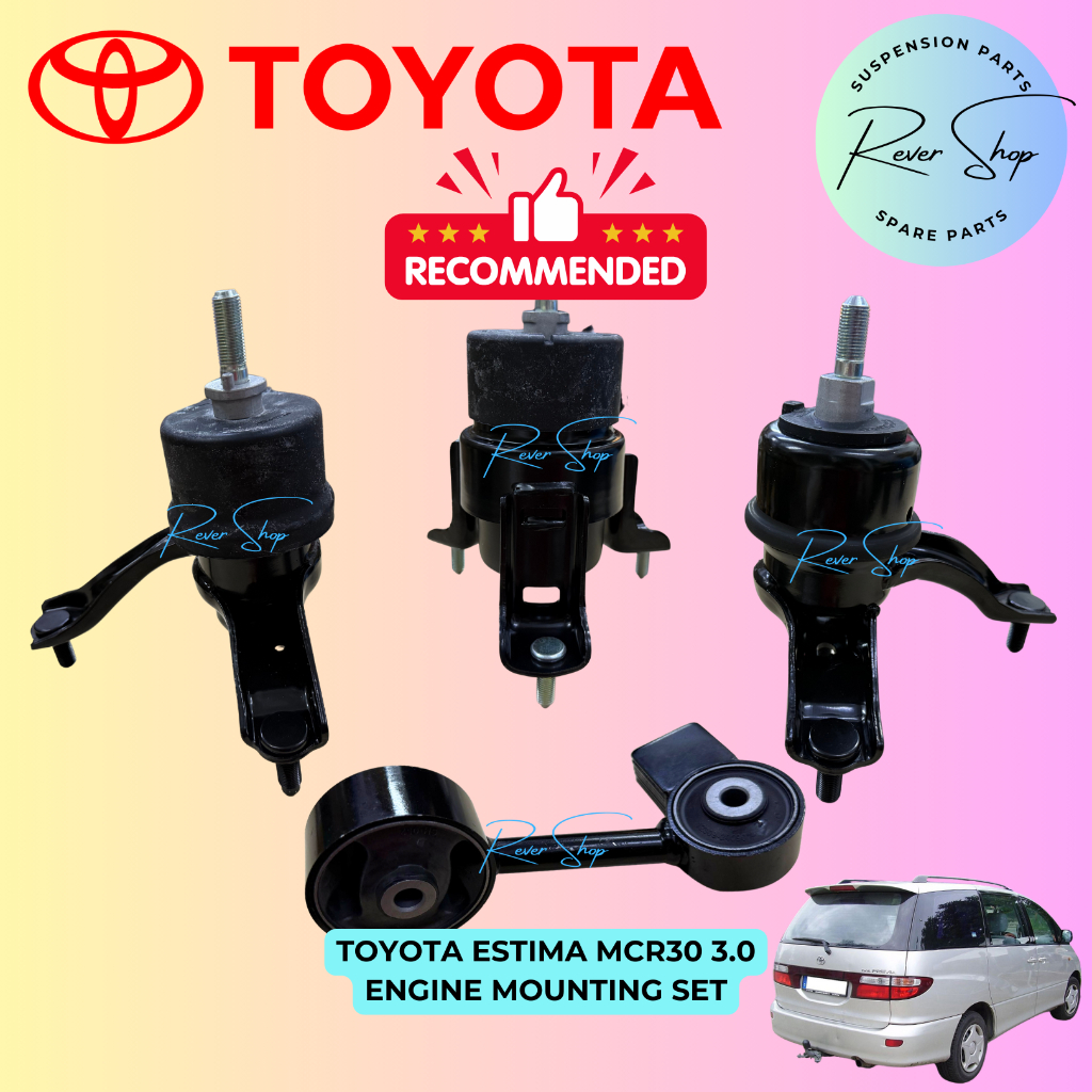 Toyota Estima MCR30 3.0 00-05Y Engine Mounting Set Front, Left, Right ...
