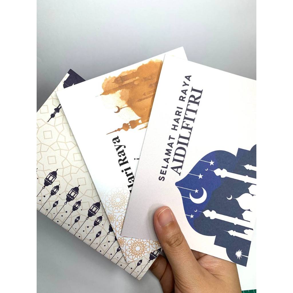 Design 2025 Kad Raya 3pcs/6pcs Tema Masjid (envelope included) | Shopee ...