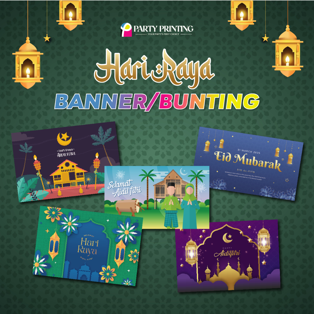 HARI RAYA 2025/AIDILFITRI/RAMADAN Banner/Bunting/Tarpaulin/Carpet ...