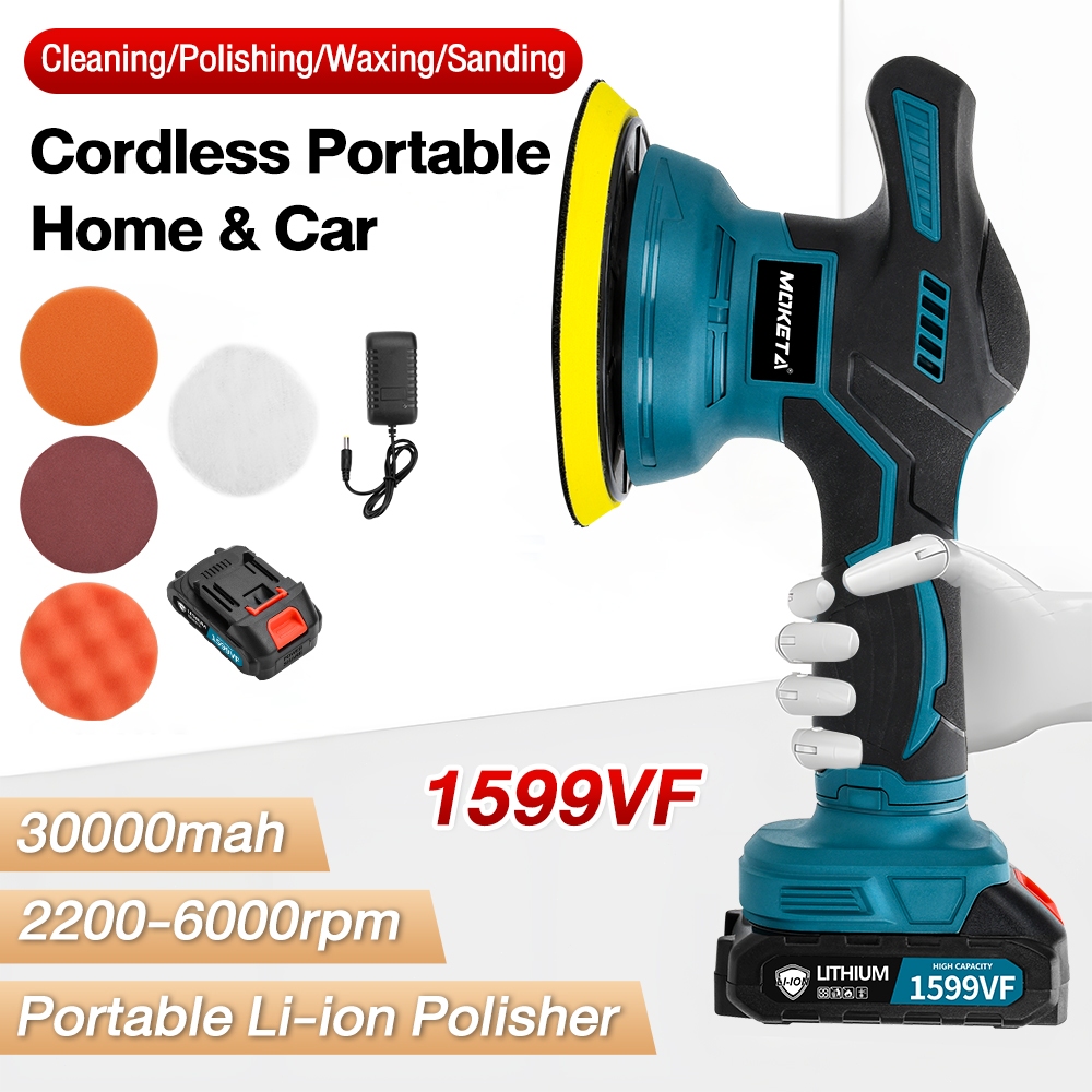 Cordless Car Polisher Waxing Machine Handheld Mesin Polish Kereta ...