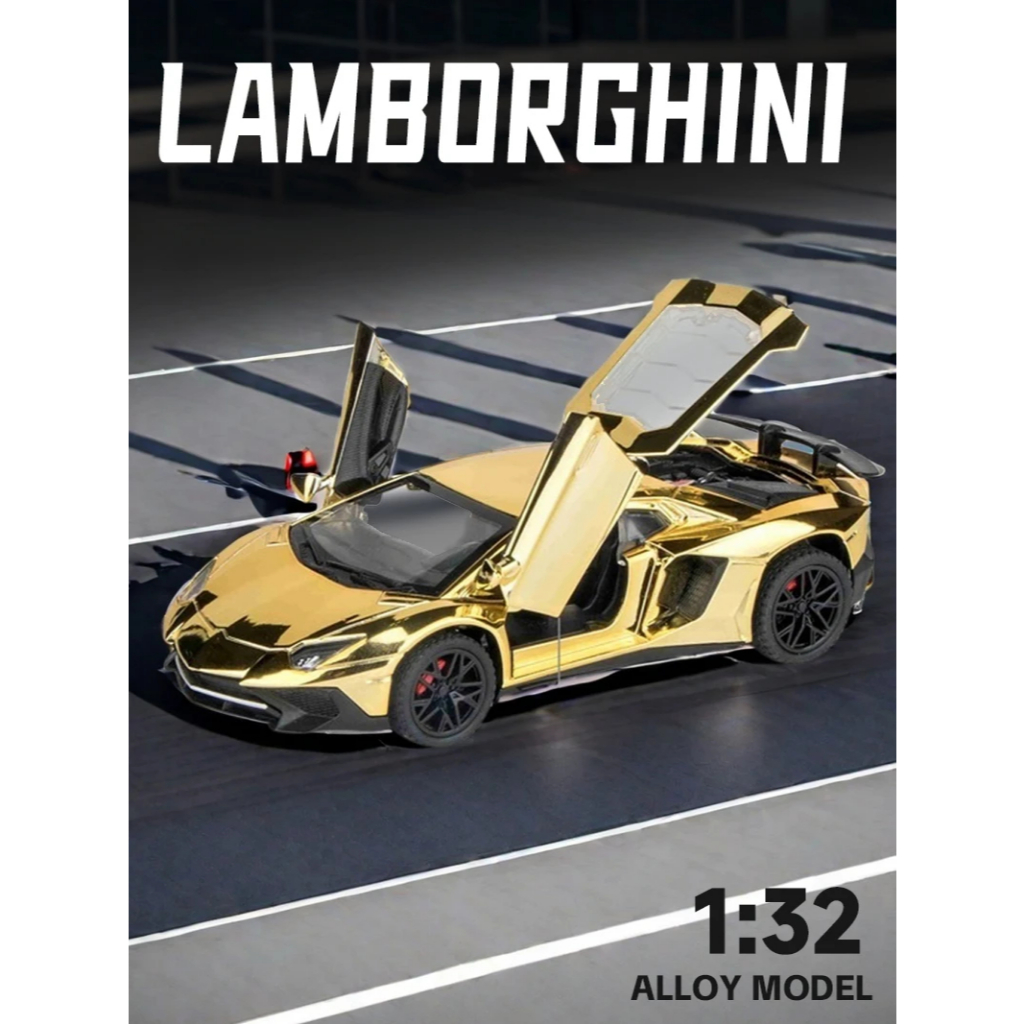Electroplated 1:32 Lamborghini LP750 LP770 Super Car Model Sound Light ...