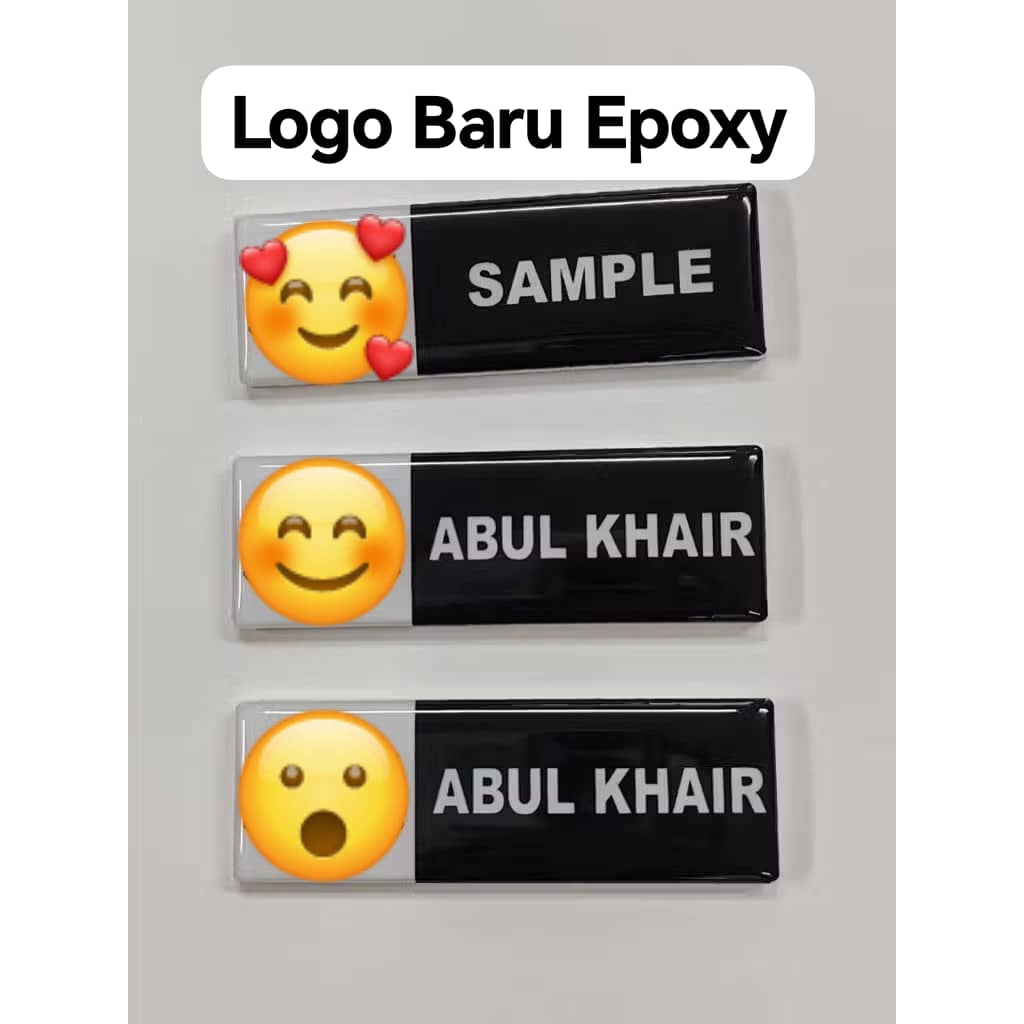 NAME TAG EPOXY GURU SPECIAL MAKE MAGNETIC CUSTOM MADE NAME TAG | Shopee ...