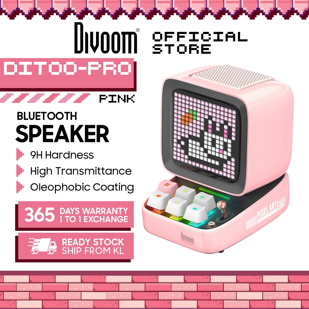Divoom Ditoo Pro Global Version Pixel Art Bluetooth Speaker Pink