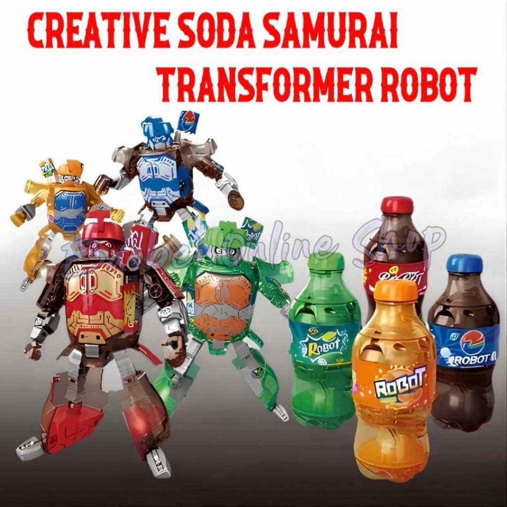 Children Toys Transformed Soda Samurai Warrior Transformed Beverage ...