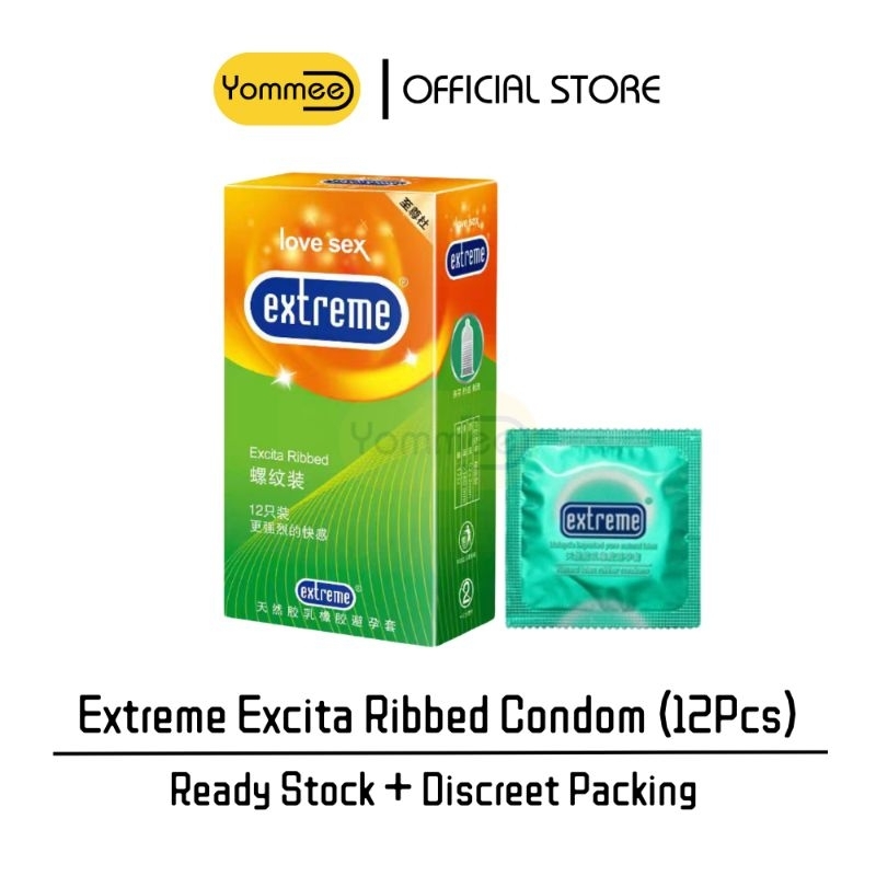 Extreme Excita Ribbed Condom (12Pcs) | Shopee Malaysia
