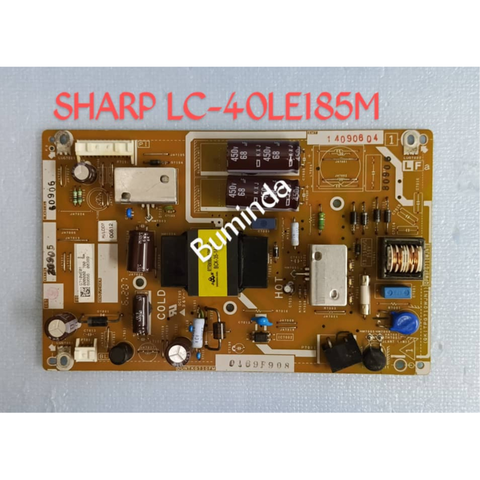 SHARP LC-40LE185M (QPWBFG710WJN1) POWER BOARD ORIGINAL TV LC40LE185M ...