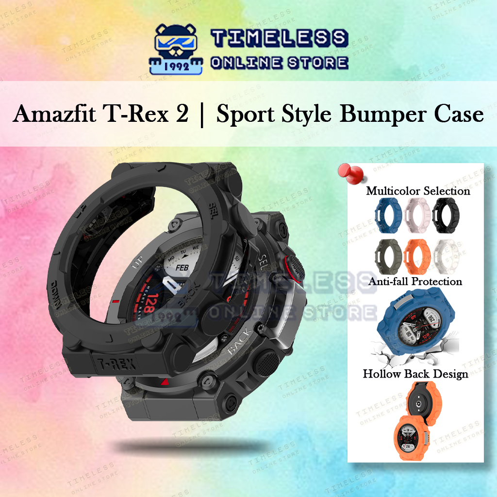 🇲🇾 Amazfit T-Rex 2 Protector Case, Soft Protective Bumper Casing, 6 ...