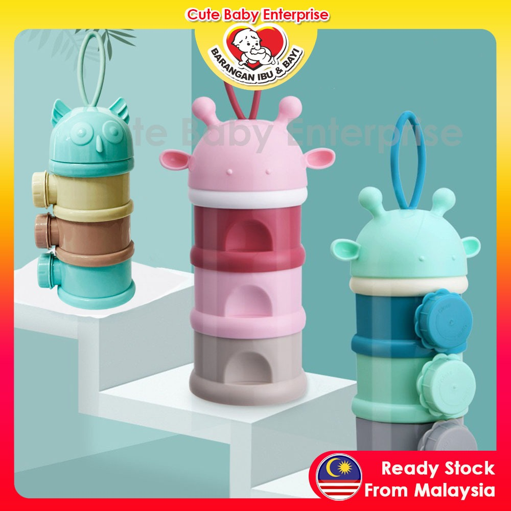 Cute Baby 3 Layers Portable Multi Purpose Milk Powder Container ...