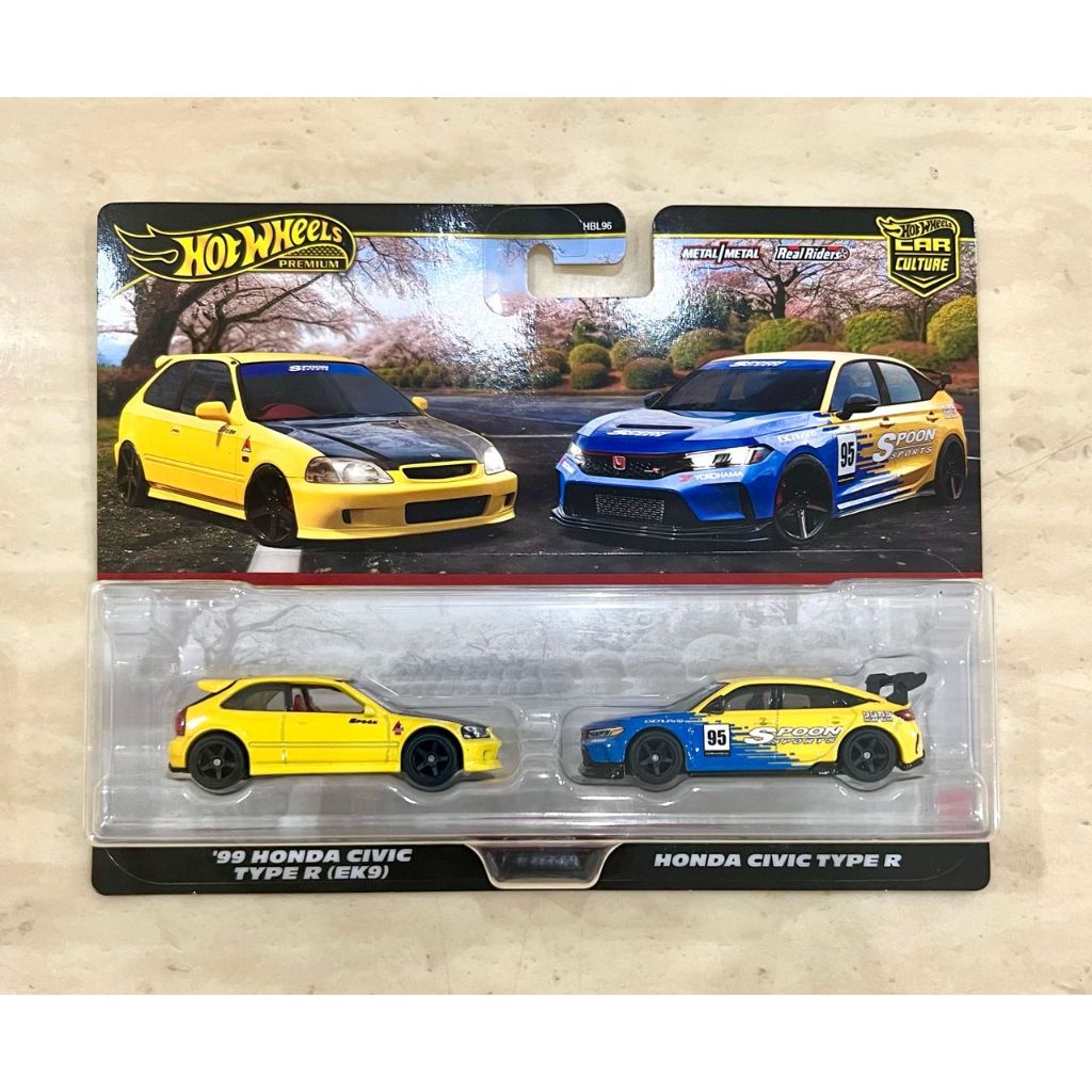 Hot Wheels Premium Twin Pack ‘99 Honda Civic Typer R (EK9) & Honda ...