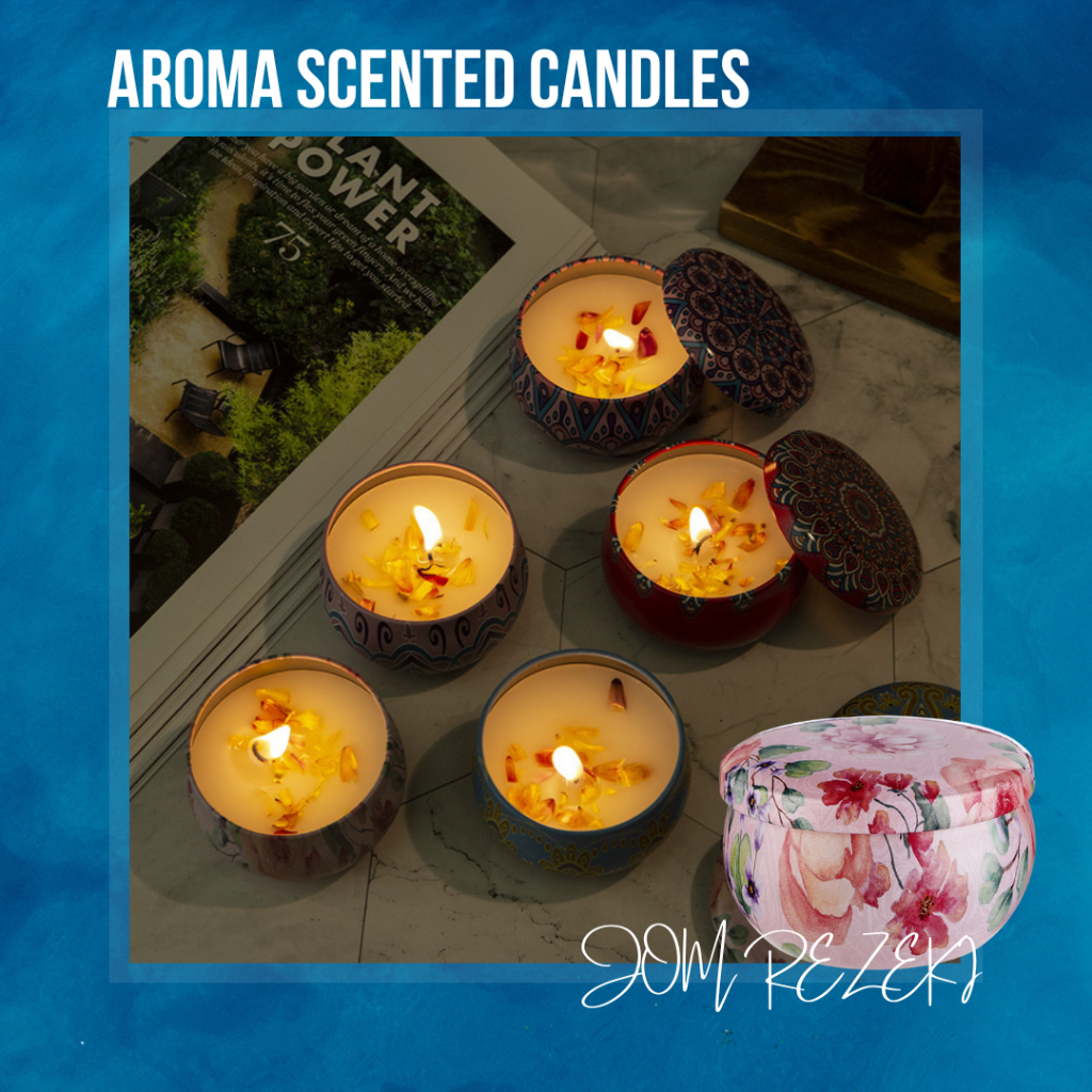 JOM Super Long Lasting Scented Candles Soy Wax Essential Oil ...