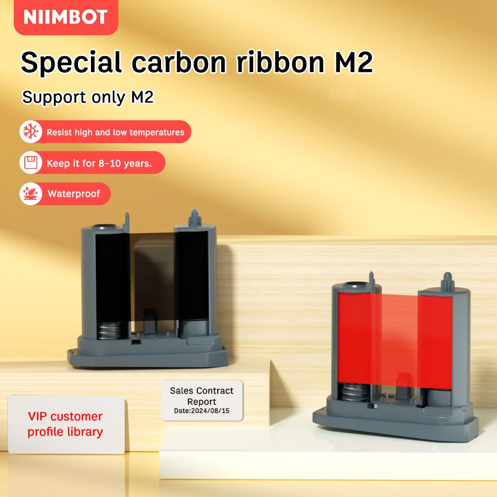 NIIMBOT M2 Special matching ribbon label printer ribbon resin-based ...