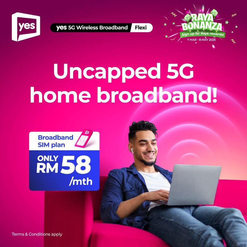 YES FLEXI 5G | UNLIMITED HOTSPOT 5G | SUPPORT WIFI MODERM | NO CONTRACT ...