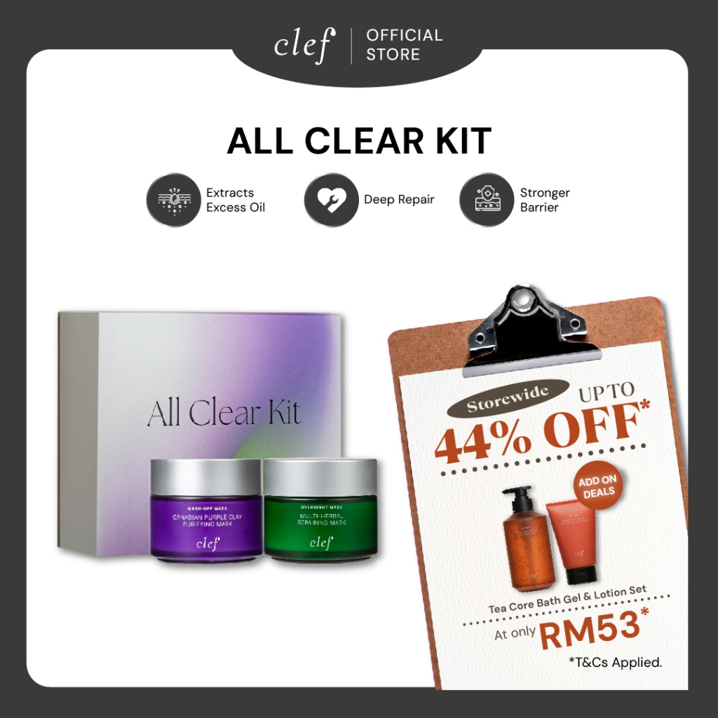[COMBO DEAL] CLEF All Clear Kit Facial Mask | Suitable for Oily Skin ...
