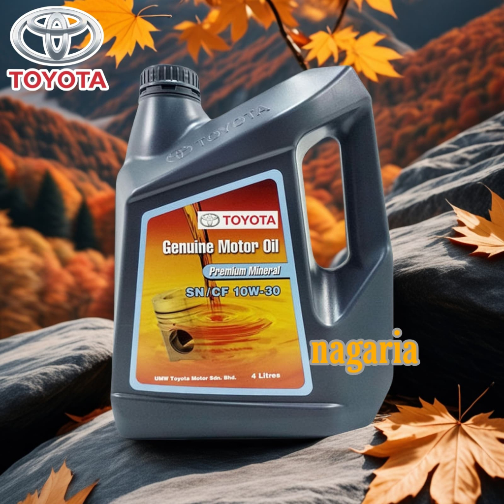 Toyota 10W30 SN/CF Premium Mineral Engine Oil (4 Liter) for Corolla ...