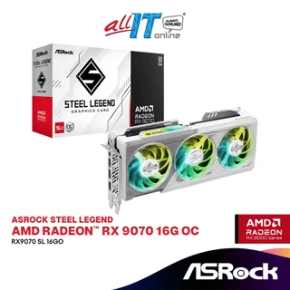 ASROCK AMD Radeon RX 9070 Steel Legend OC 16GB GDDR6 Graphics Card | 90-GA5EZZ-00UANF