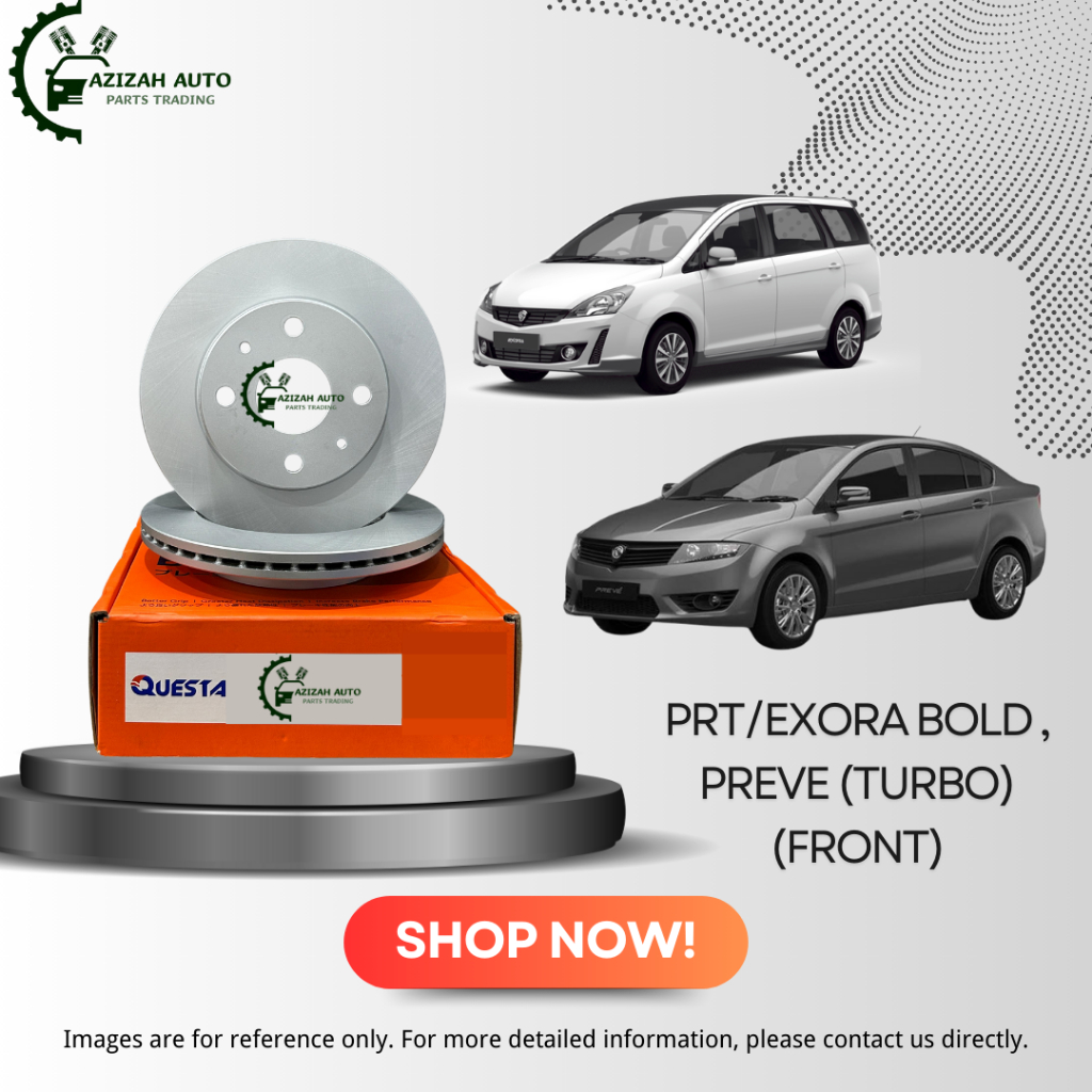 QUESTA BRAKE DISC ROTOR (STANDARD) PROTON EXORA BOLD , PREVE (TURBO ...
