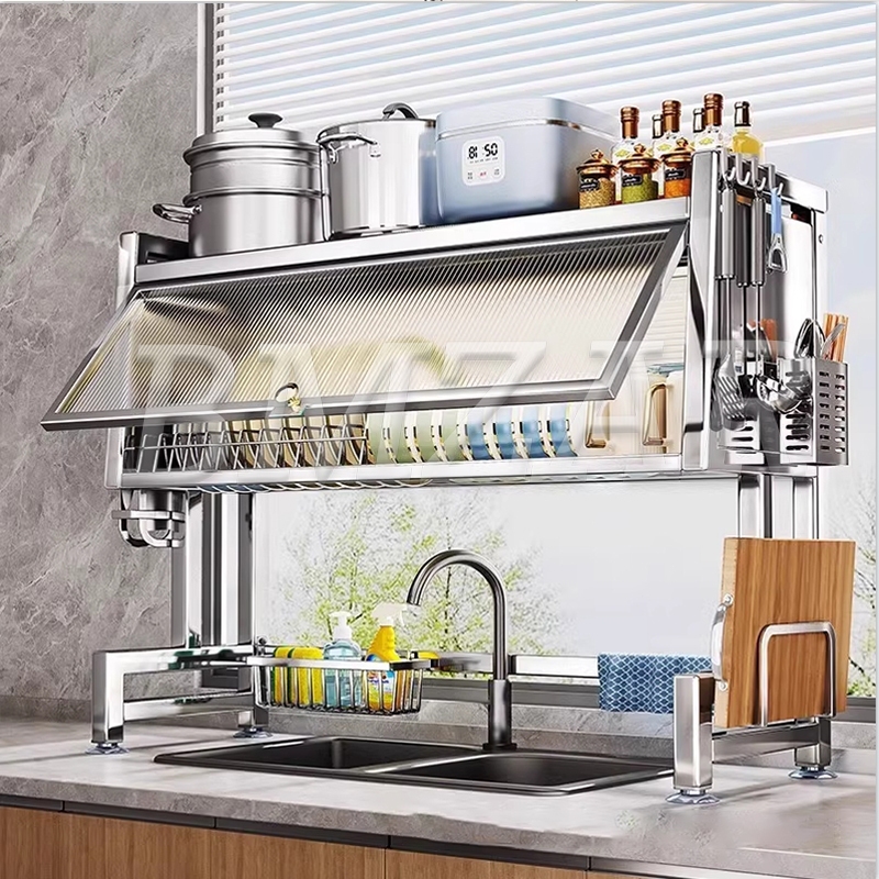 Stainless Steel Kitchen Rak Dapur Kabinet Rak Sinki Kitchen Rack Dish ...