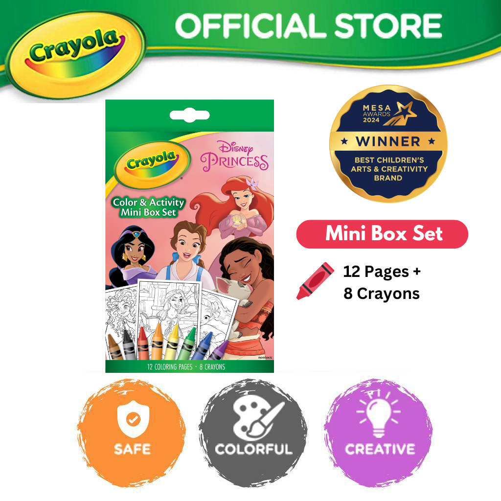Crayola Color & Activity - Disney Princess - Mini Box Set - 12 Coloring ...