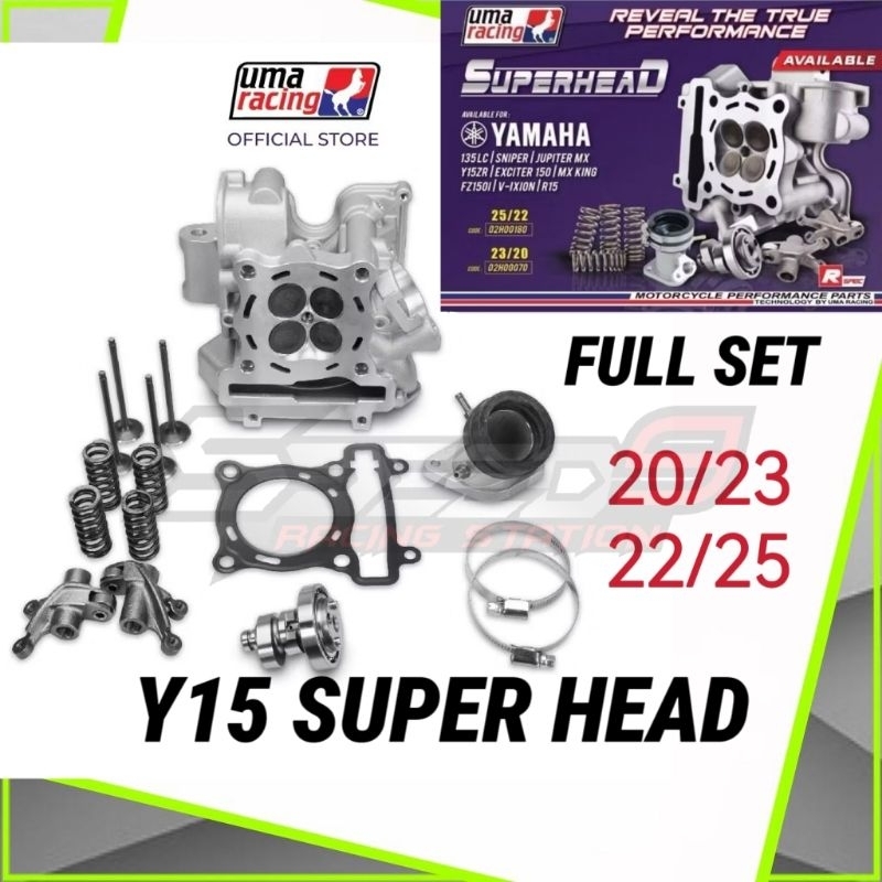 UMA RACING SUPER HEAD FULL SET Y15 20/23 22/25 | Shopee Malaysia