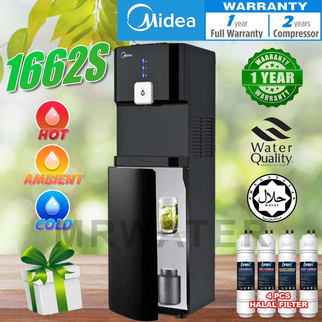 MIDEA Hot & Ambient & Cold Floorstanding Water Dispenser 1662S - 4 ...