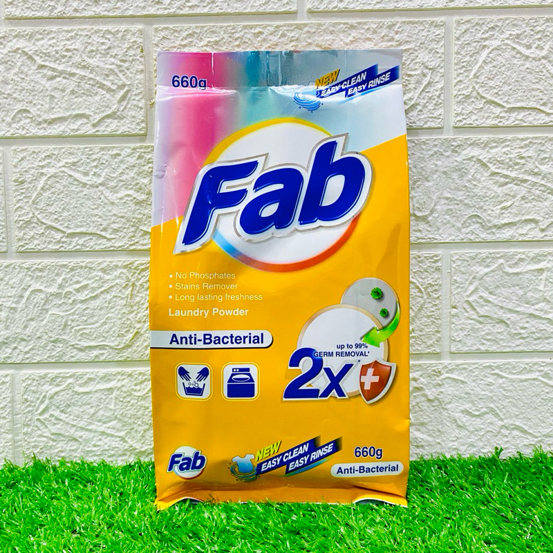 FAB (2 X ANTI-BACTERIAL) POLYPACK DETERGENT POWDER 660g | Shopee Malaysia