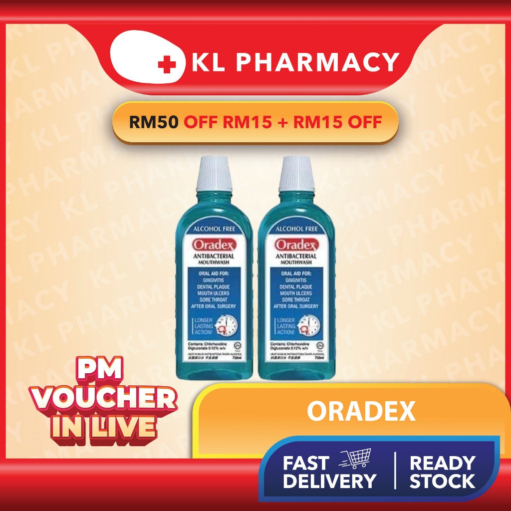 ORADEX ANTIBACTERIAL MOUTHWASH 750ML × 2 | Shopee Malaysia