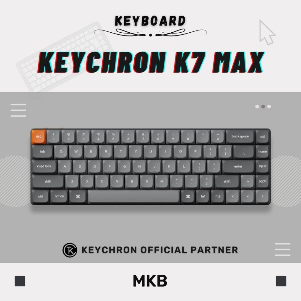 Keychron K7 Max Low Profile 65% Layout Hot-Swap Custom RGB QMK VIA ...