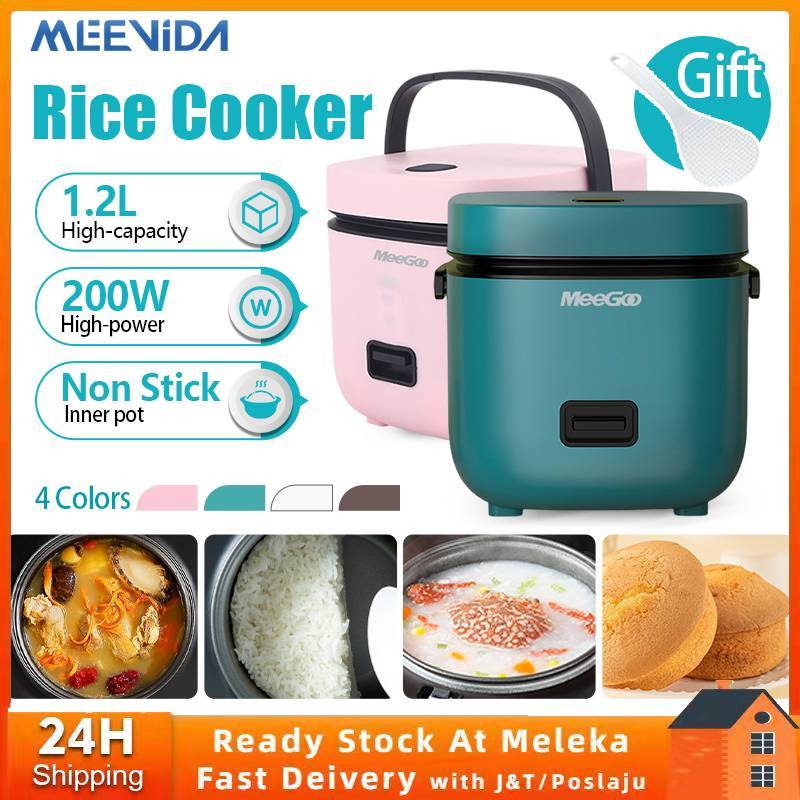 MEEVIDA 1.2L Mini Rice Cooker Periuk Nasi Elektrik Kecil Cooking Pot ...
