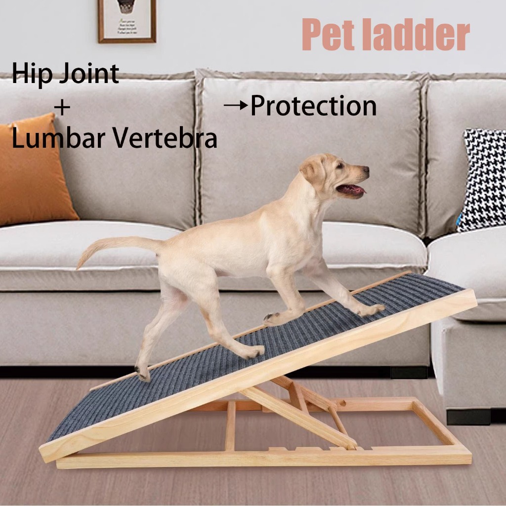 Portable Pet Ramps Wood Dog Ramp Pet Climbing Ladder for Indoor ...