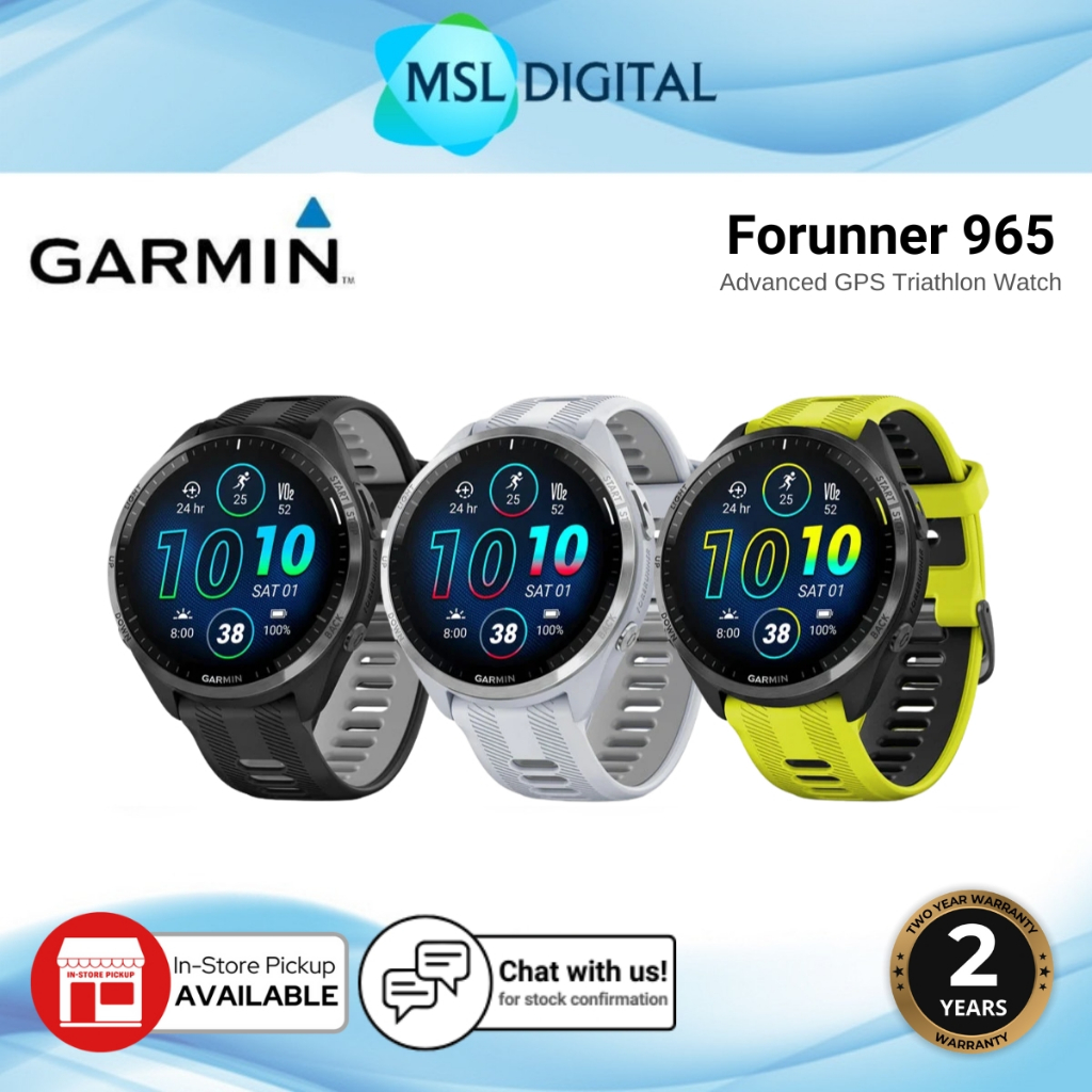 Garmin Forerunner 965 Advanced GPS Triathlon Watch | AMOLED display ...