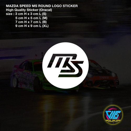 MAZDA SPEED MS ROUND Logo Sticker / Decal (High Quality Sticker ...