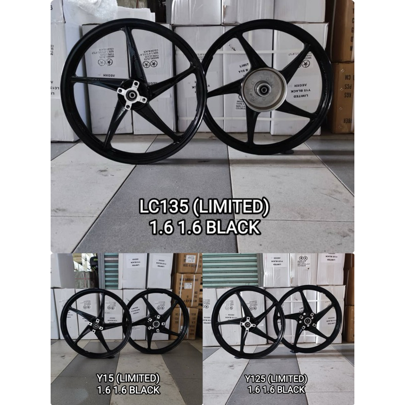 LAGENDA LIMITED SPORT RIM BLACK Y15ZR Y15 Y16ZR Y16 LC135 LC LC4S LC5S ...