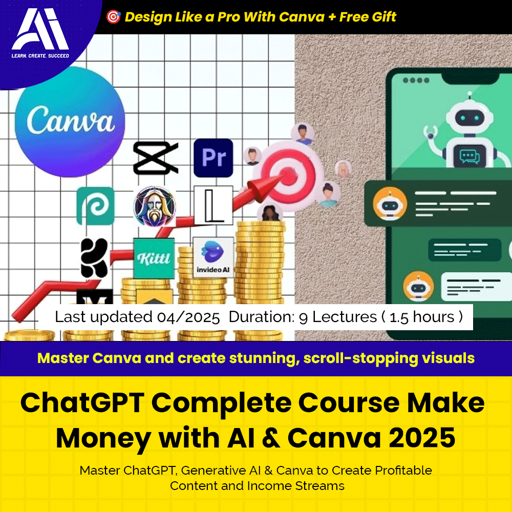 Canva Video Course Chatgpt Complete Course Make Money With Ai Canva