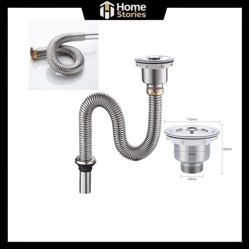 Sink Drain Pipe Sink Strainer Kitchen Sink with Sink Stopper/sealing ...