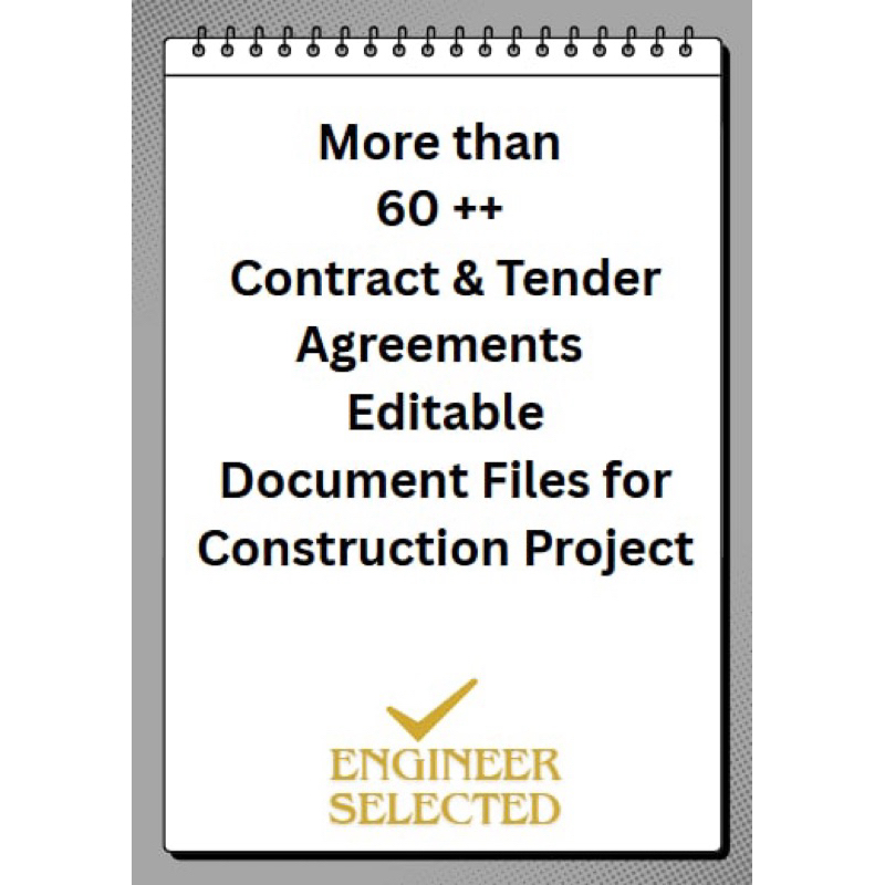 More than 60++ Contract & Tender Agreements Editable Document Files for ...