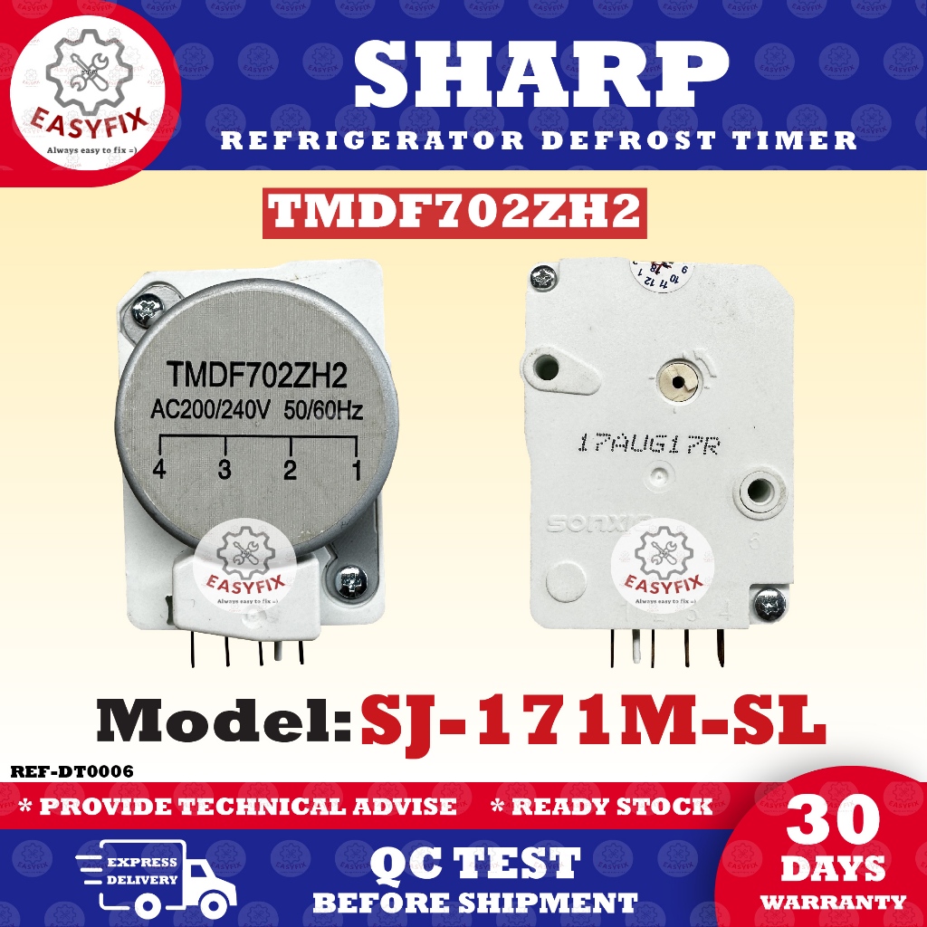 SJ-171M-SL TMDF702ZH2 SHARP REFRIGERATOR DEFROST TIMER REFRIGERATOR ...