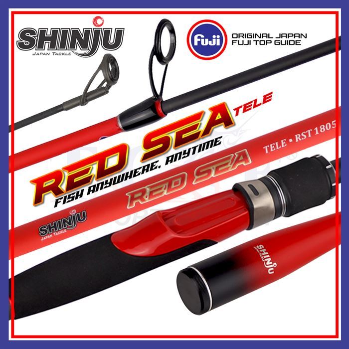 Shinju Red Sea Tele Joran Pancing Spinning Teleskopik 1.8M-2.1M | FUJI ...