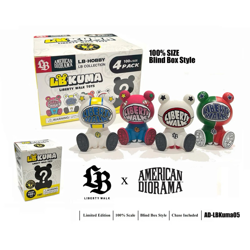 LB KUMA LIBERTY WALK TOYS (100% SIZE) LIMITED EDITION BLIND BOX ...