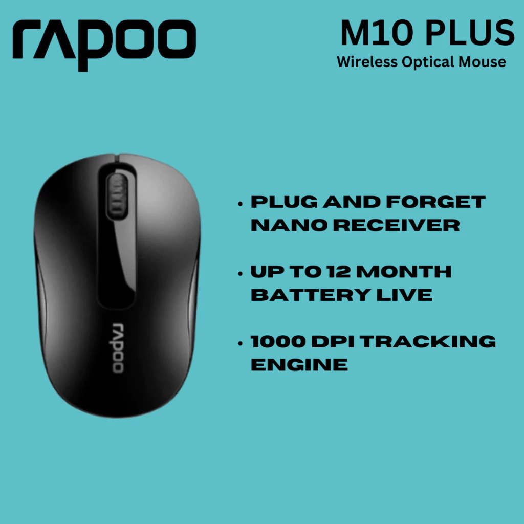 MUST BUY!! - Rapoo M10 Plus Wireless 2.4G Optical Mouse - Wireless ...
