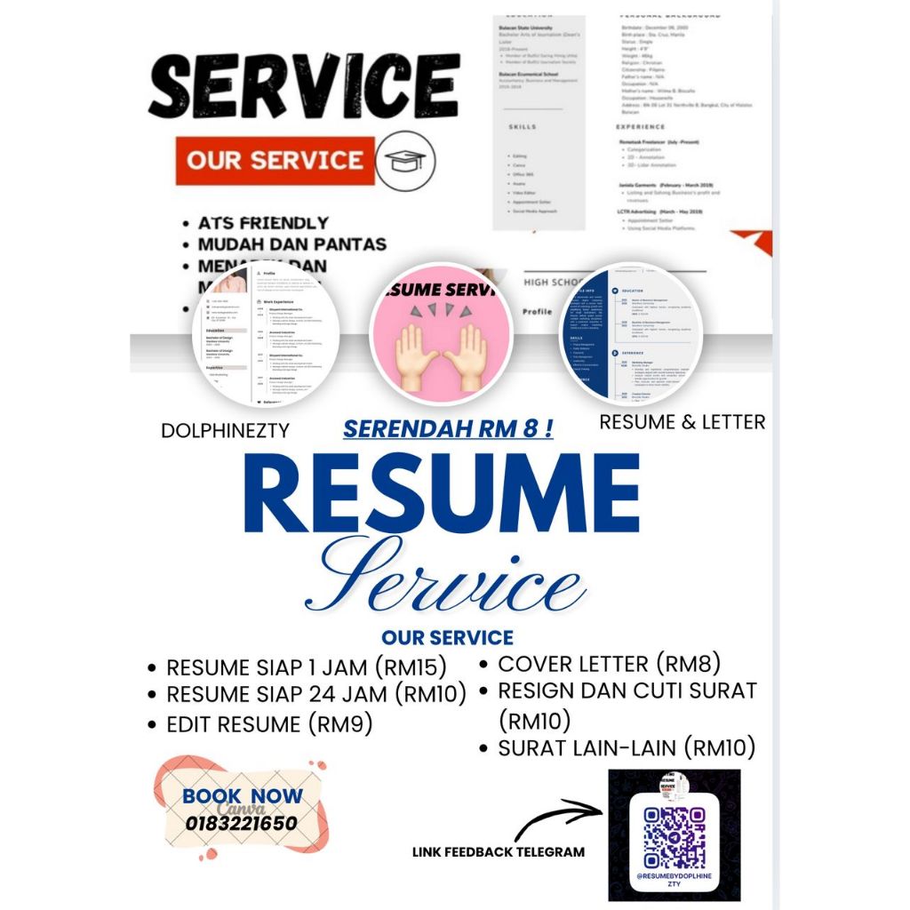 🔥RESUME SERVICE 1 HOUR🔥ENGLISH AND MALAY RESUME WRTING SERVICE JOB ...