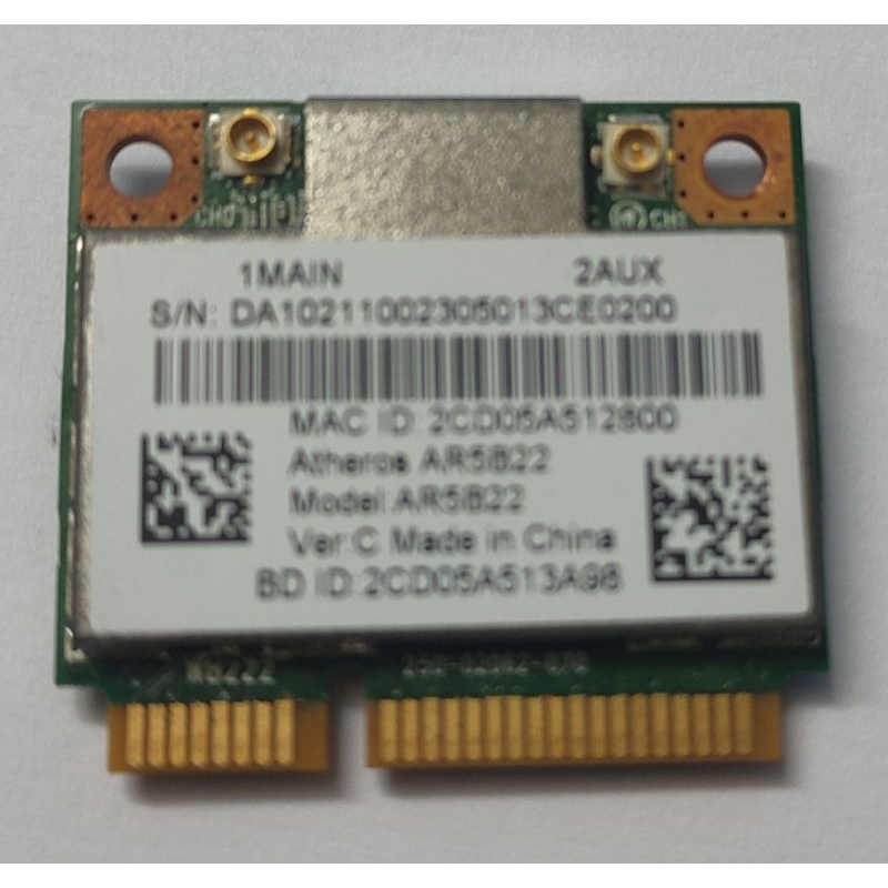 Carte Wi-Fi Atheros AR5B22 – Pour HP EliteOne 800 G1 – Ref. 676786-001 – Occasion