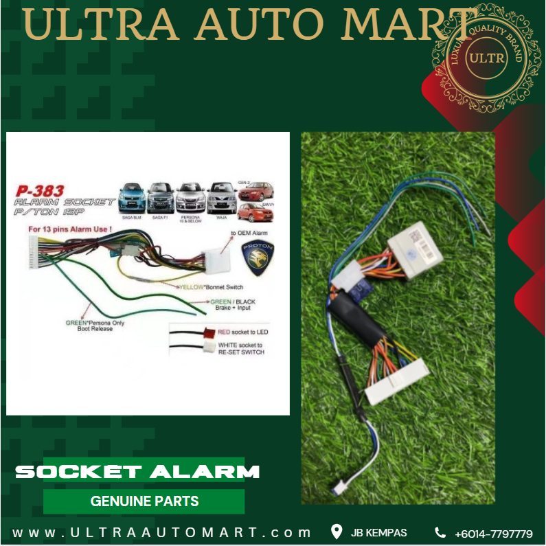 PROTON SAGA BLM FL FLX GEN2 PERSONA WAJA SAVVY CAR ALARM SOCKET PLUG ...