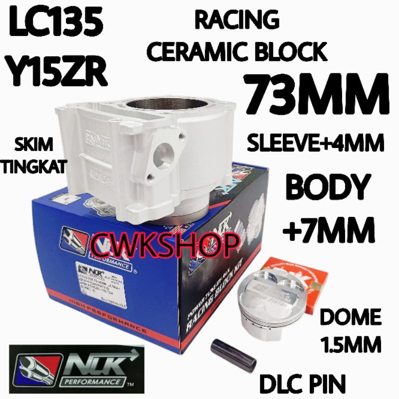 NLK BLOCK LC135 Y15ZR RACING BLOCK 65MM 66MM 68MM 70MM 72MM 73MM 74MM ...