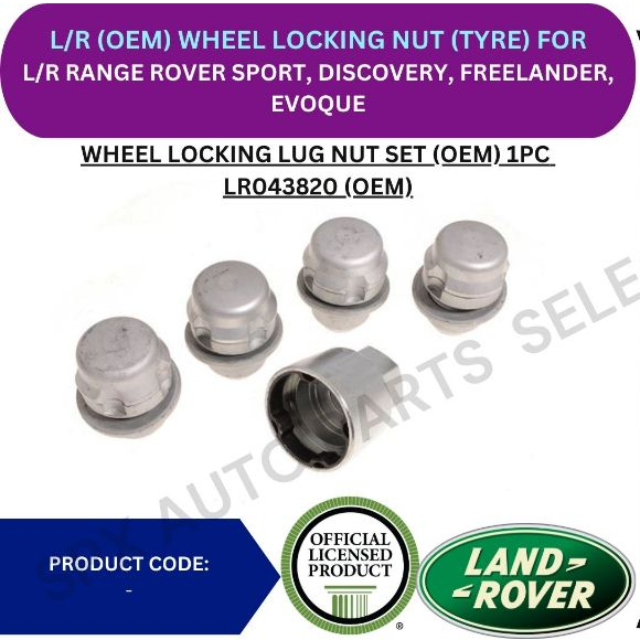 L/R (OEM) WHEEL LOCKING KIT, ANTI-THEFT NUTS FOR L/R RANGE ROVER SPORT ...