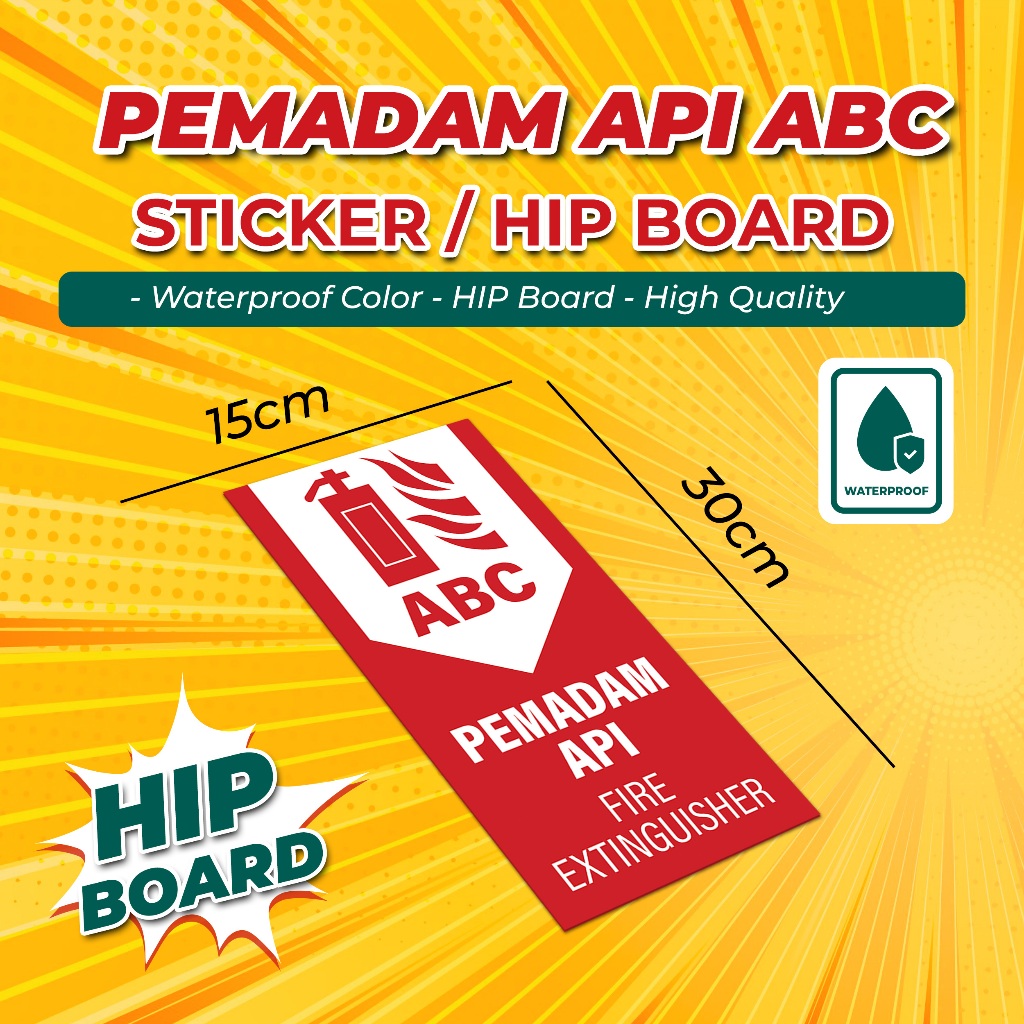 Pemadam api ABC/Co2 Sticker/HIP Board Signage | Shopee Malaysia
