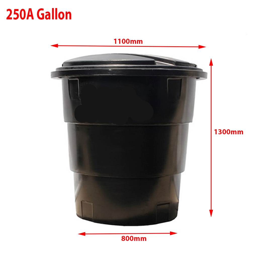 250A Gallon MF Round Water Tank C/W Cover HDPE water tank Poly tank ...