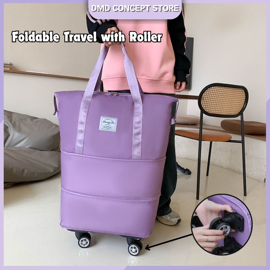 Waterproof Large Capacity Travel Trip Luggage Roller Wheel Bag Foldable ...