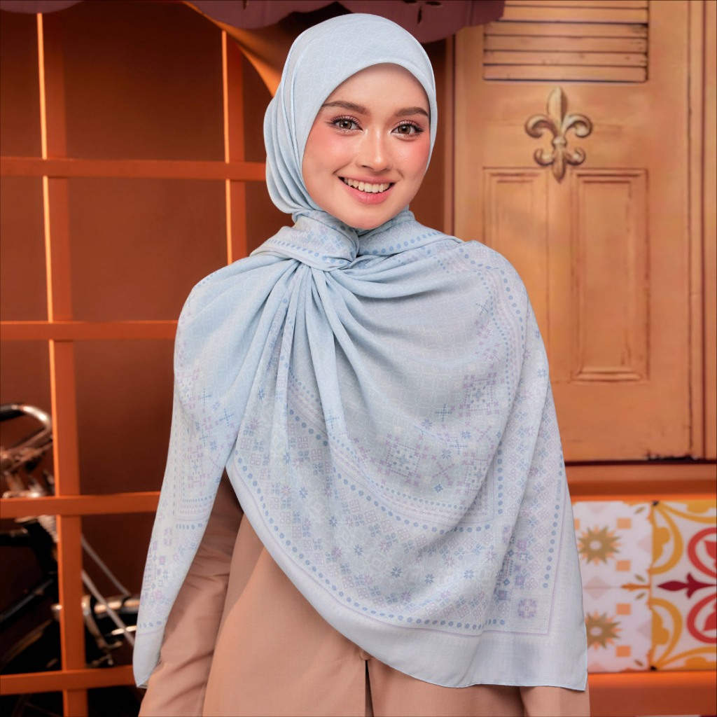 [BYSIMAA] TUDUNG BAWAL MAHRANI - COTTON VOILE | TAK JARANG | SENANG BENTUK | SQUARE | HIJAB | BIDANG 50 60 | PRINTED