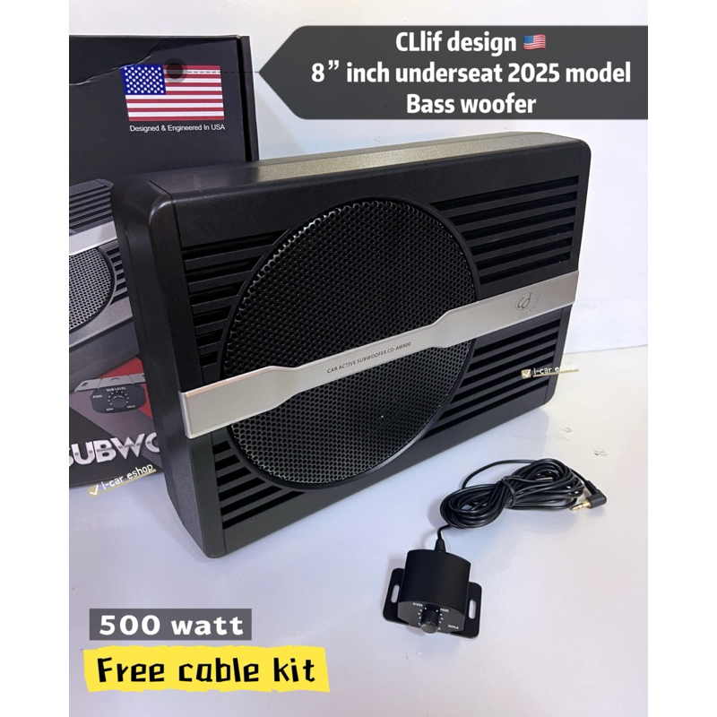Bass Subwoofer CLIF designs 🇺🇸 8”inch 500W underseat ative