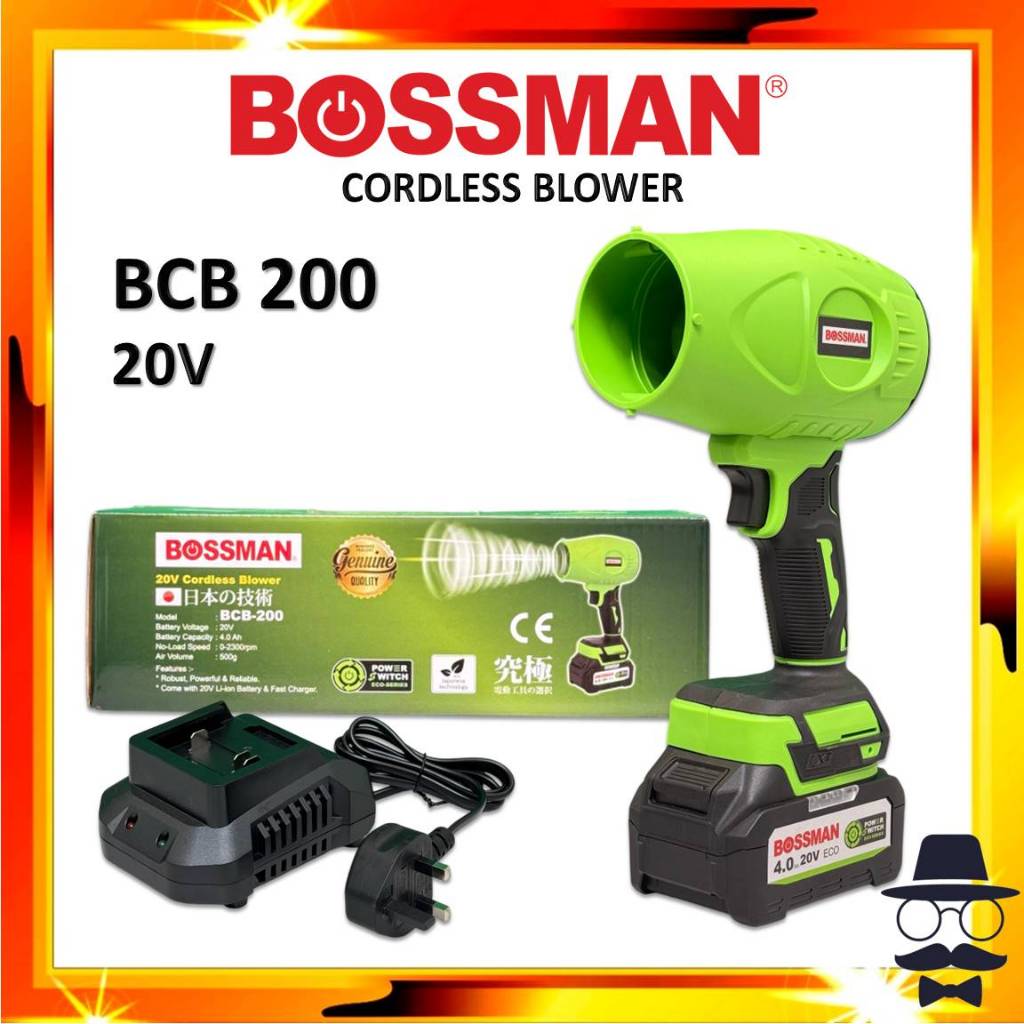 BOSSMAN BCB 200 Cordless Blower MAX 2300rpm Mini Jet Fan Mesin Sembur ...